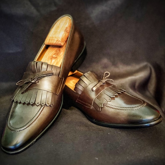 Brown Kilted Loafer/ Slip-On